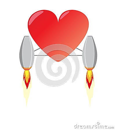 Heart with reactive power Vector Illustration