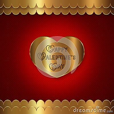 Heart Red Gold collection Stock Photo