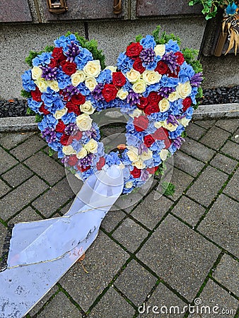 Flower arrangement with a heart Stock Photo