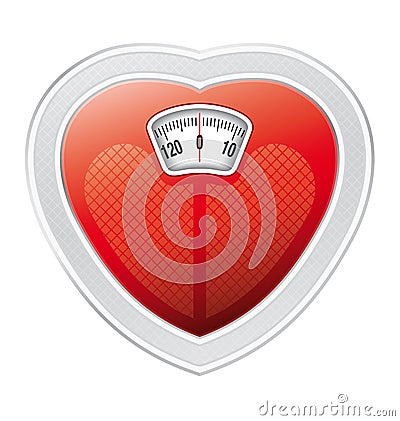 Heart scale Vector Illustration