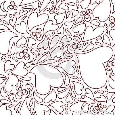 Heart seamless pattern Vector Illustration