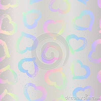 Heart seamless pattern. Hearts background. Repeating pattern. Repeated texture for design prints, tiles, gift wrappers, wallpapers Vector Illustration