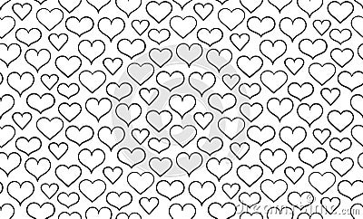 Heart seamless pattern for Valentines day, Wedding, Mothers day card Cartoon Illustration