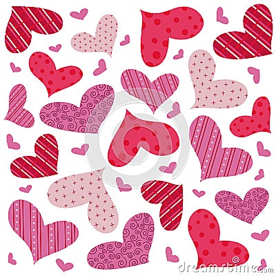 Heart seamless pattern vector Vector Illustration