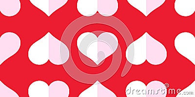 Heart Seamless pattern vector valentine isolated graphic wallpaper background doodle cartoon red Stock Photo