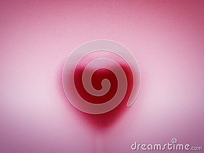 Heart shape behind milky frosted glass. Love, romantic background Stock Photo