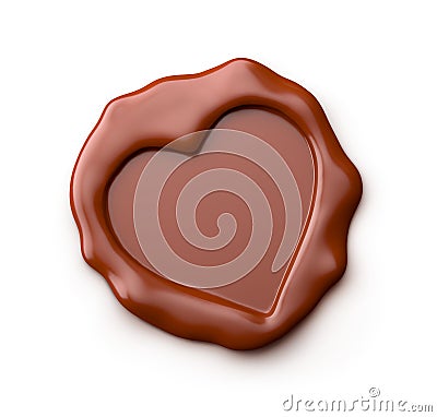 Heart Shape Chocolate Isolated Stock Photo