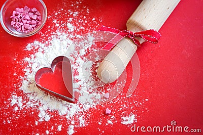 Baking with love Stock Photo