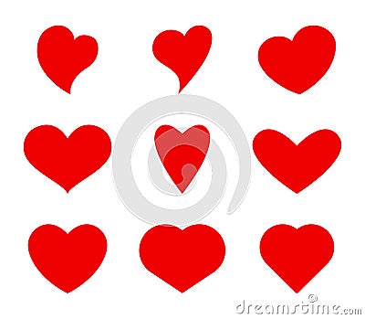 Heart shape desingn icon Vector Illustration