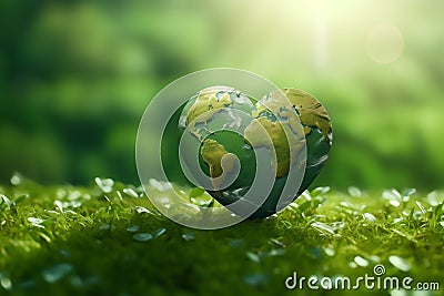 Heart shape earth map Stock Photo