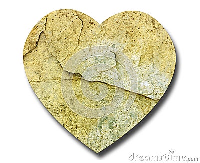 Heart shape natural stone - symbol Stock Photo
