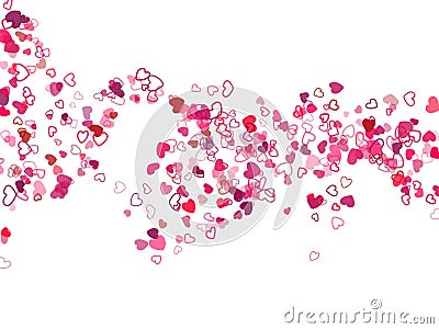 Heart shape outline love background vector Stock Photo
