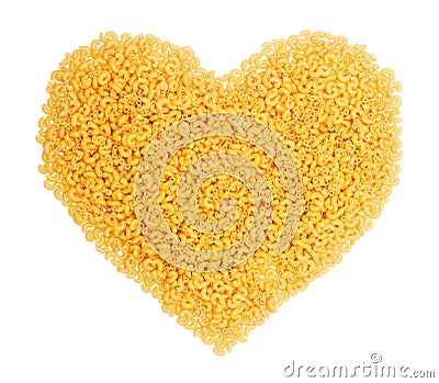 Heart shape from pasta Stock Photo