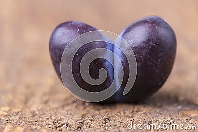 Heart shape plum Stock Photo