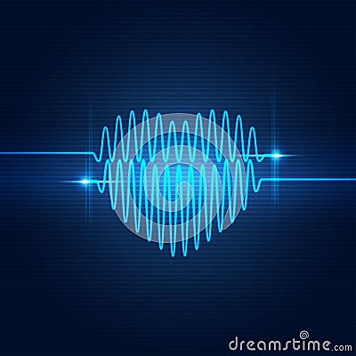 Heart shape pulse Vector Illustration