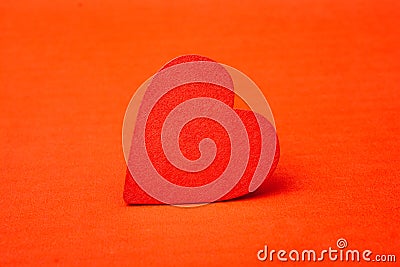 Heart shape on red color. Valentine concept and promise of love Stock Photo