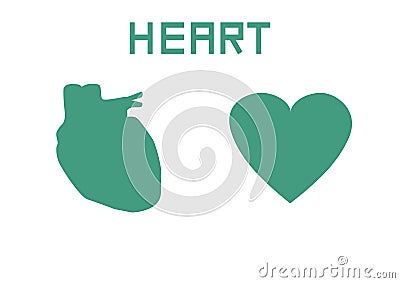 Heart shape sample design for medical. Stock Photo