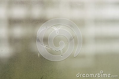 Heart shape between water drops Stock Photo