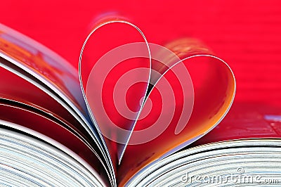 Heart shaped book Stock Photo