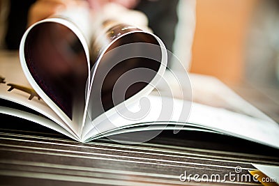 Heart Shaped Book Stock Photo