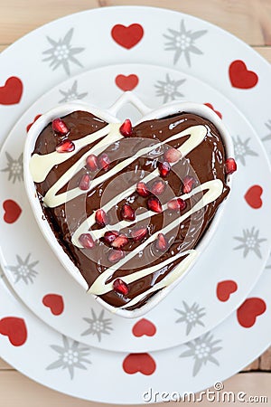 Heart shaped cake Stock Photo