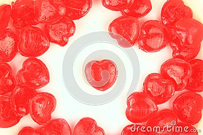 Heart-shaped candy Stock Photo