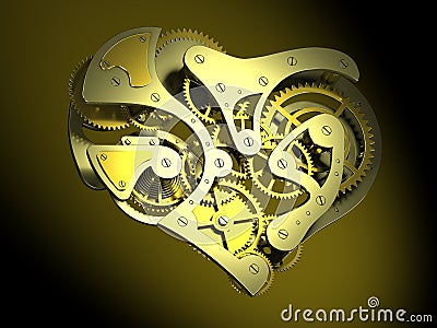 Heart shaped clock Stock Photo