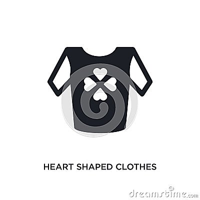 heart shaped clothes isolated icon. simple element illustration from woman clothing concept icons. heart shaped clothes editable Vector Illustration