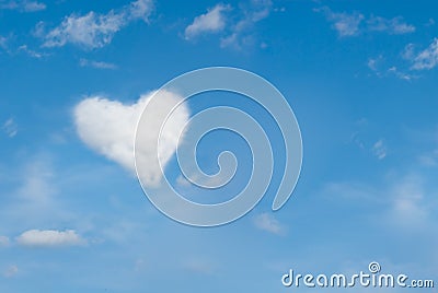 Heart shaped cloud Stock Photo