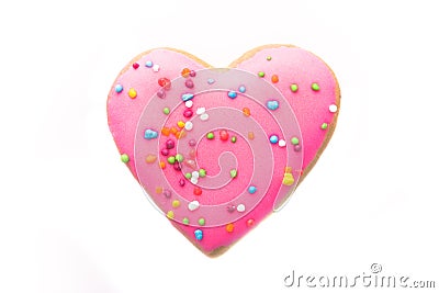 Heart Shaped Cookie Stock Photo