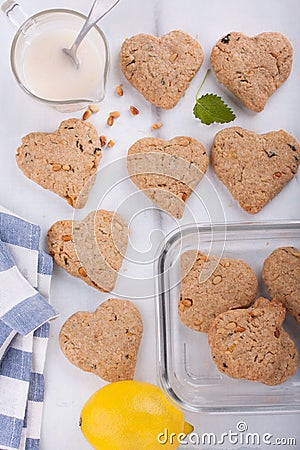 Heart shaped cookies Stock Photo