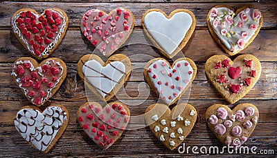 Heart shaped cookies Stock Photo