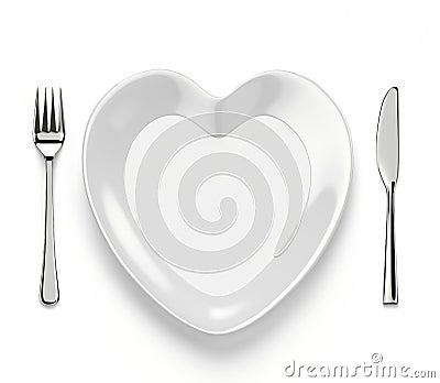 Heart shaped dish Stock Photo