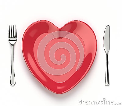 Heart shaped dish Stock Photo