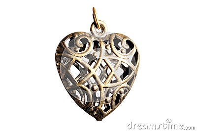 Heart Shaped Earring Stock Photo