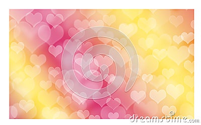 Heart shaped holiday blurred bokeh background. Valentine background Stock Photo