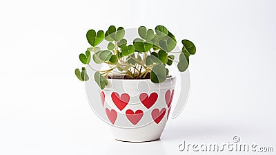 Heart-shaped plant pot, a love-themed addition to your decor.AI Generated Stock Photo