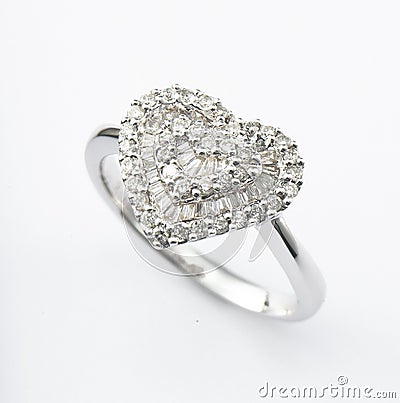 Heart-shaped ring Stock Photo