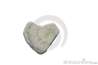 heart shaped stone. man with stone heart. concept of cruel, callous, indifferent person Stock Photo