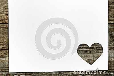 Heart shaped Valentine day cut paper Stock Photo
