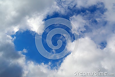 Heart sign in sky Stock Photo