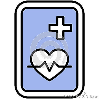 Heart signal sign icon, sign and symbol vector Vector Illustration