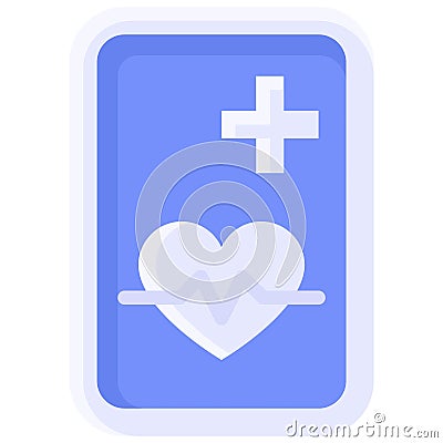 Heart signal sign icon, sign and symbol vector Vector Illustration