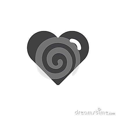 Heart simple icon vector Vector Illustration