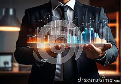 In the Heart of Smart City: Digital Evolution in Urban Environments Stock Photo