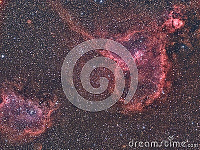 Heart and Soul Nebula Stock Photo