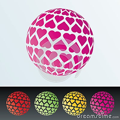 Heart sphere Vector Illustration