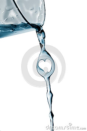 Heart splash water Stock Photo