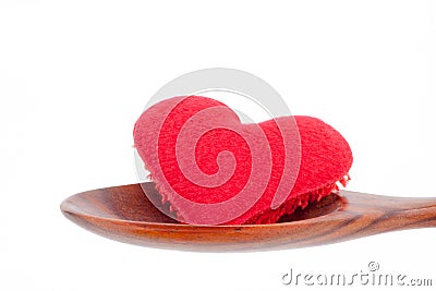 Heart in spoon Stock Photo