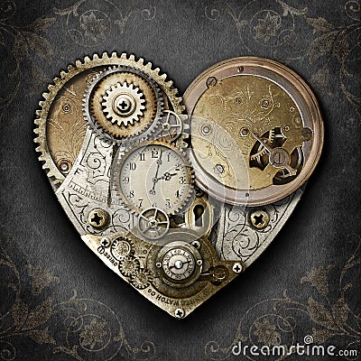 Heart of Steampunk Stock Photo